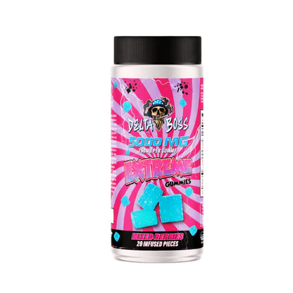 Extreme Fruit Flavored Infused Gummies |  5000mg Mixed Berries