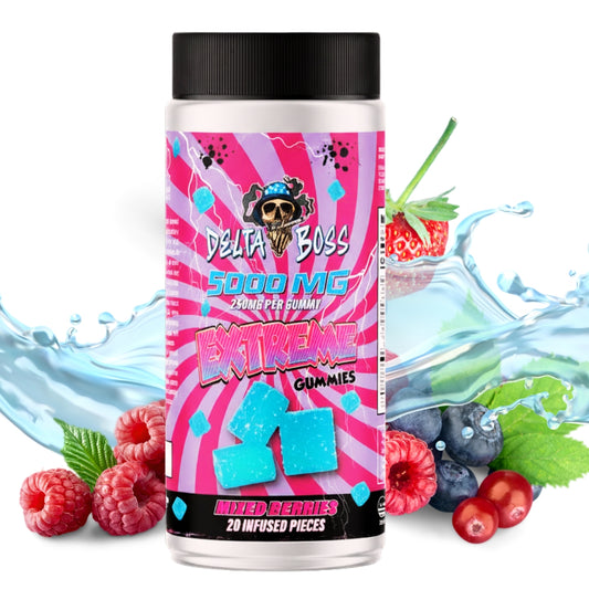 Extreme Fruit Flavored Infused Gummies |  5000mg Mixed Berries