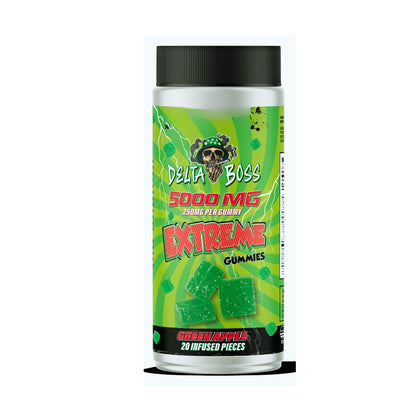 Extreme Fruity Infused Gummies |  5000mg Green Apple 20pcs