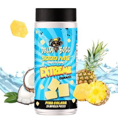 Extreme Fruity Infused Gummies |  5000mg PIna Colada 20pcs