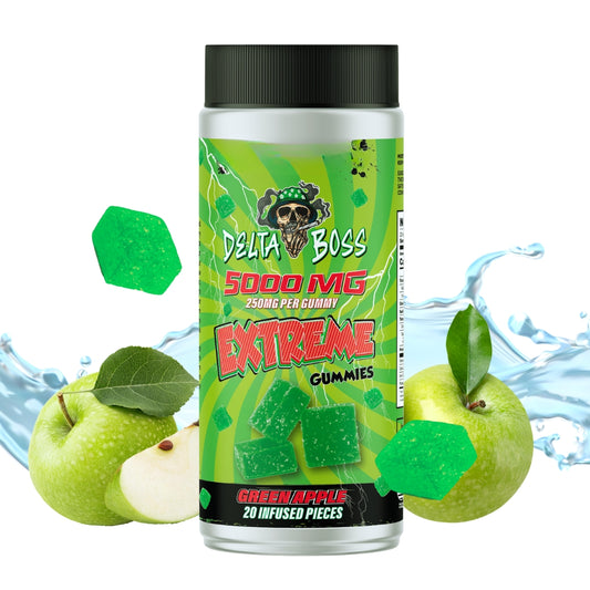 Extreme Fruity Infused Gummies |  5000mg Green Apple 20pcs