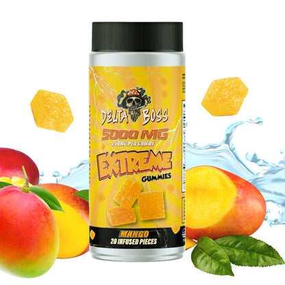 Extreme Fruity Infused Gummies |  5000mg Mango 20pcs