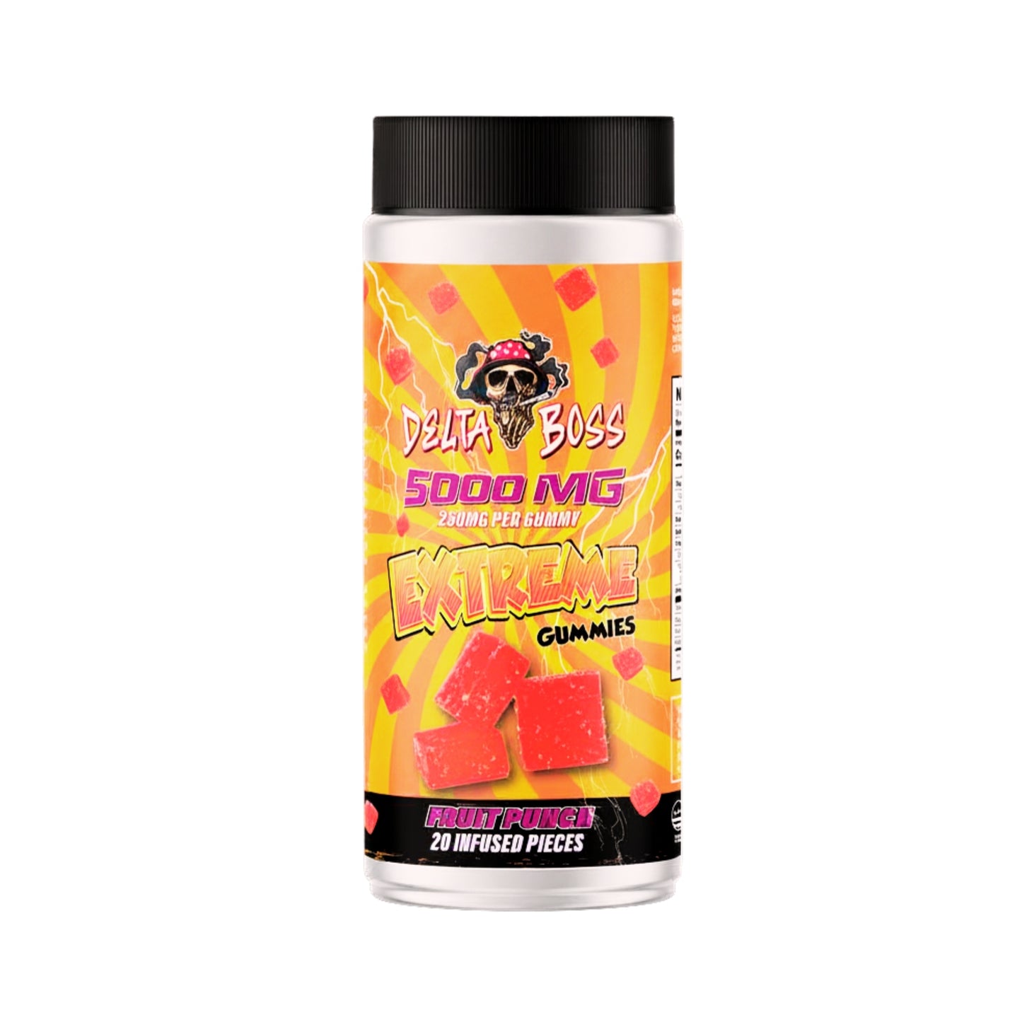 Extreme Fruit Flavored Infused Gummies |  5000mg Fruit Punch
