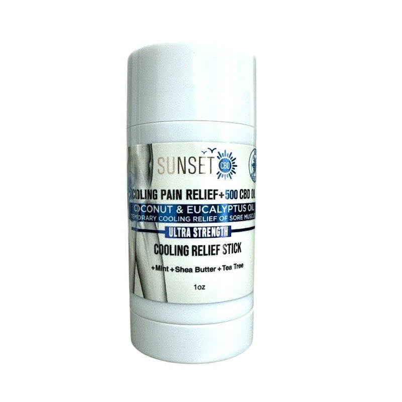 Sunset Cooling Pain Relief 500mg Coconut & Eucalyptus Oil Stick